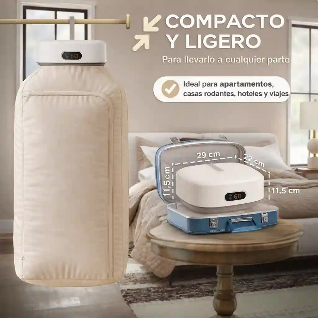 Secadora eléctrica portátil con temporizador